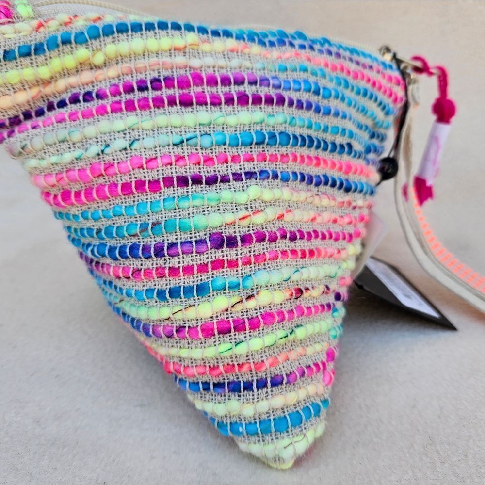 America and Beyond Samosa Bag Rad Rainbow Boho Triangle Wristlet - Picture 5 of 12